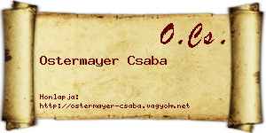 Ostermayer Csaba névjegykártya